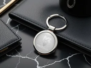 mbDESIGN Personalisiert Schlüsselanhänger Logo Premium Metall
